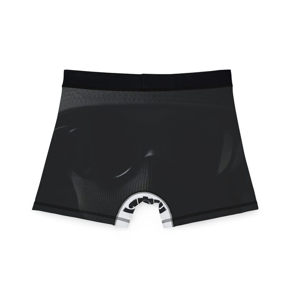 Black Graphic Boxer Briefs — Vintage Hip-Hop Photo Print