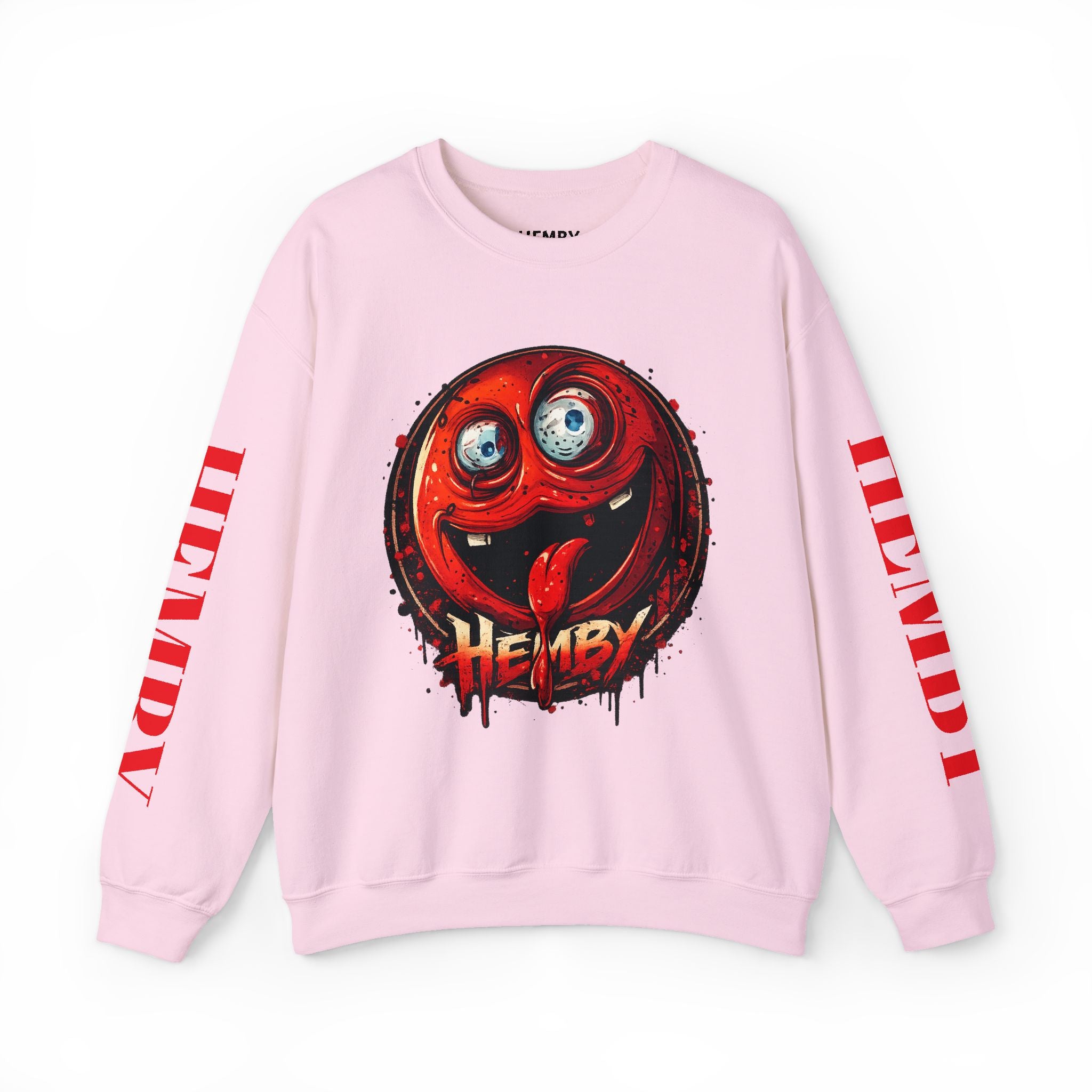 Smiling Red Ball Graphic Sweatshirt — 'HEMBY' Streetwear Crewneck