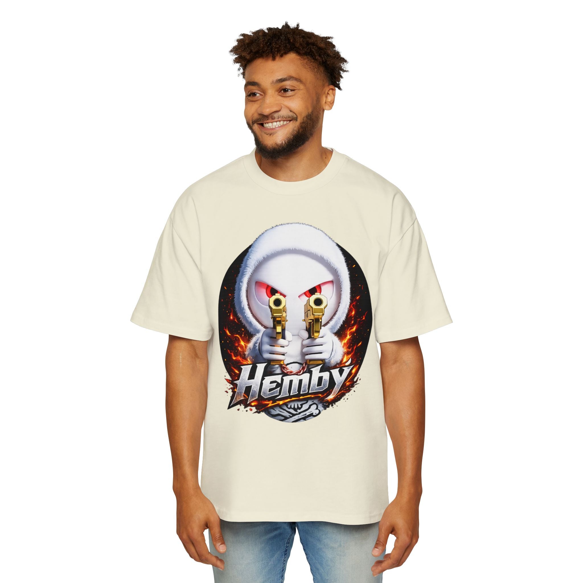 Distressed Neon Bear Graphic Sweatshirt — 'Hemby' Streetwear Crewneck