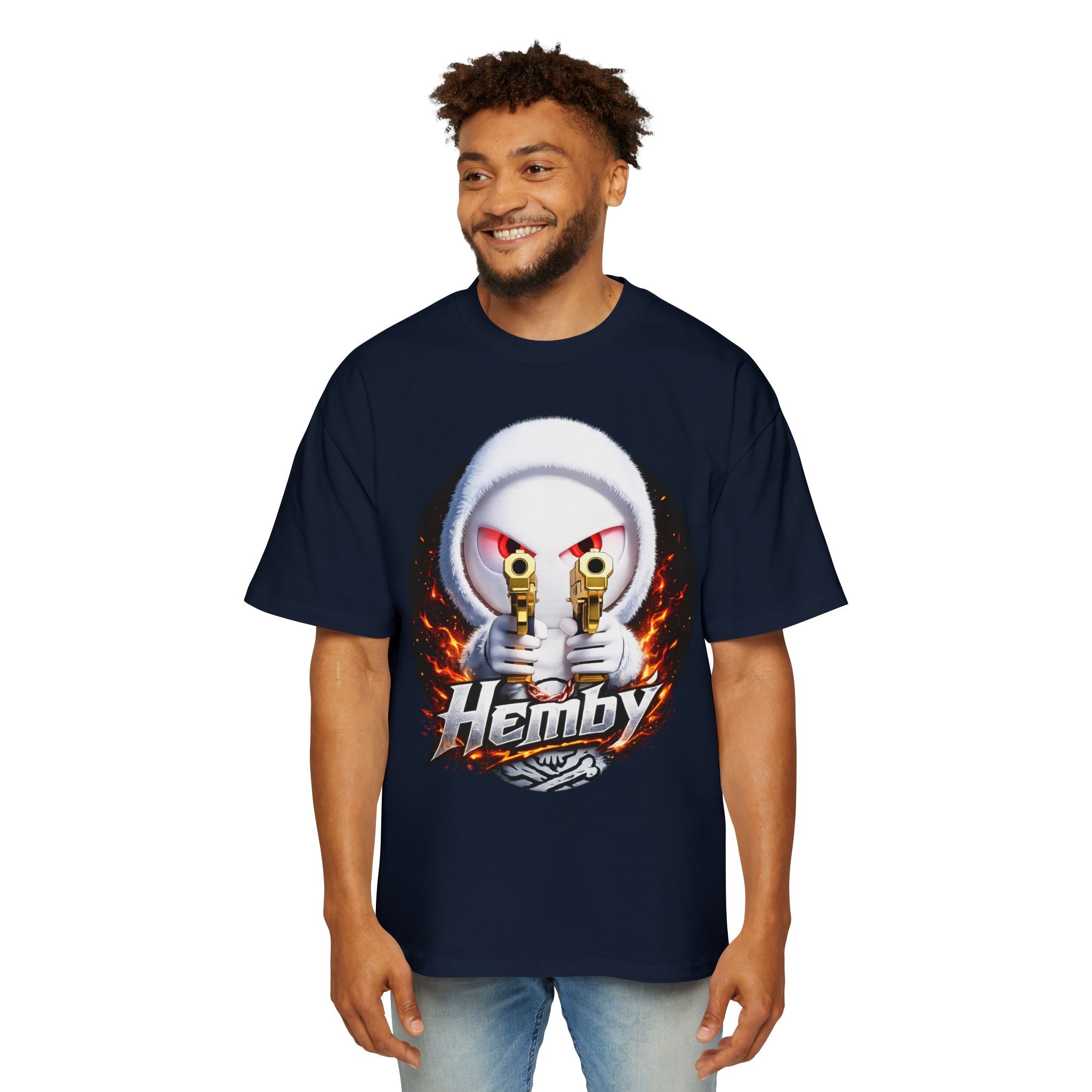 Distressed Neon Bear Graphic Sweatshirt — 'Hemby' Streetwear Crewneck