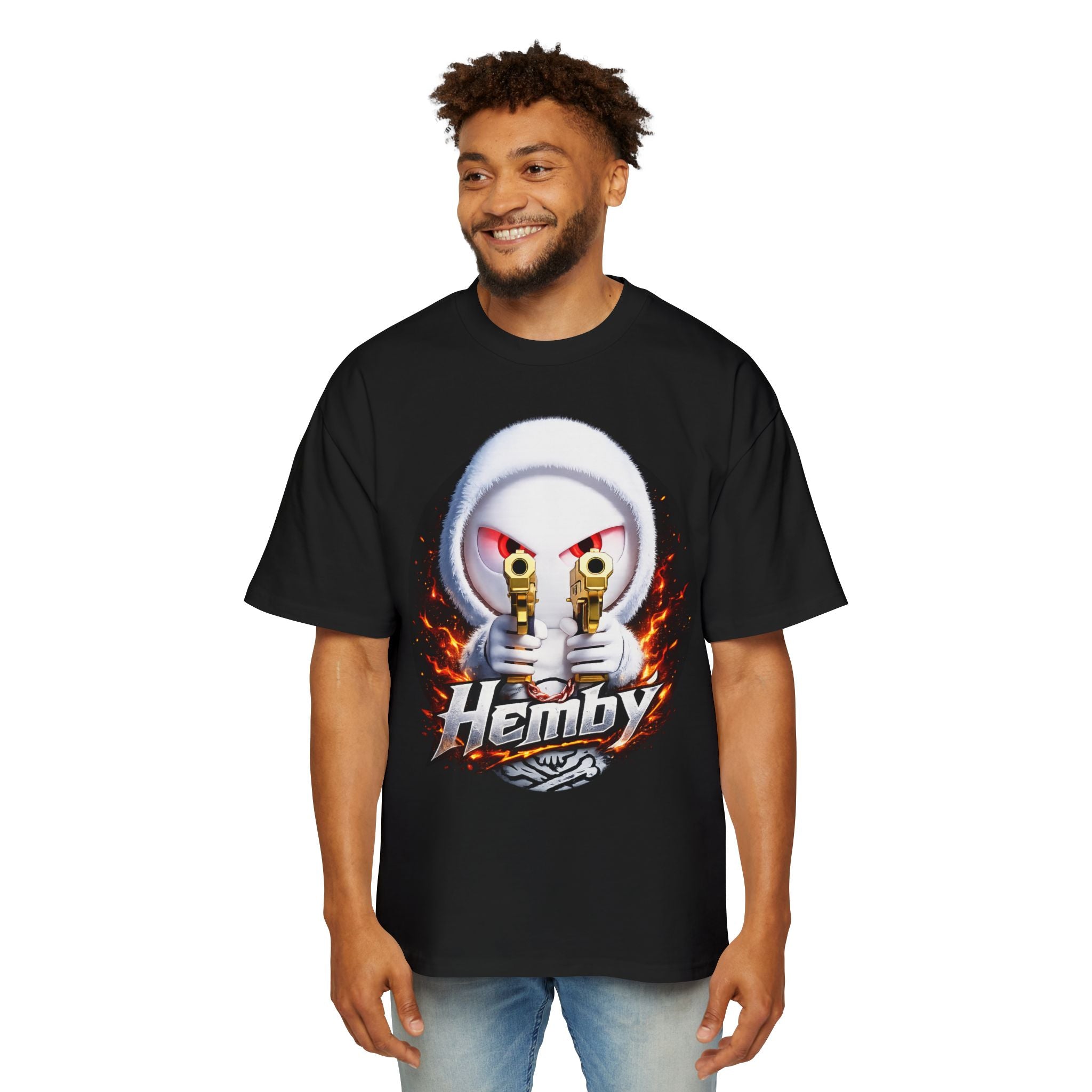 Distressed Neon Bear Graphic Sweatshirt — 'Hemby' Streetwear Crewneck