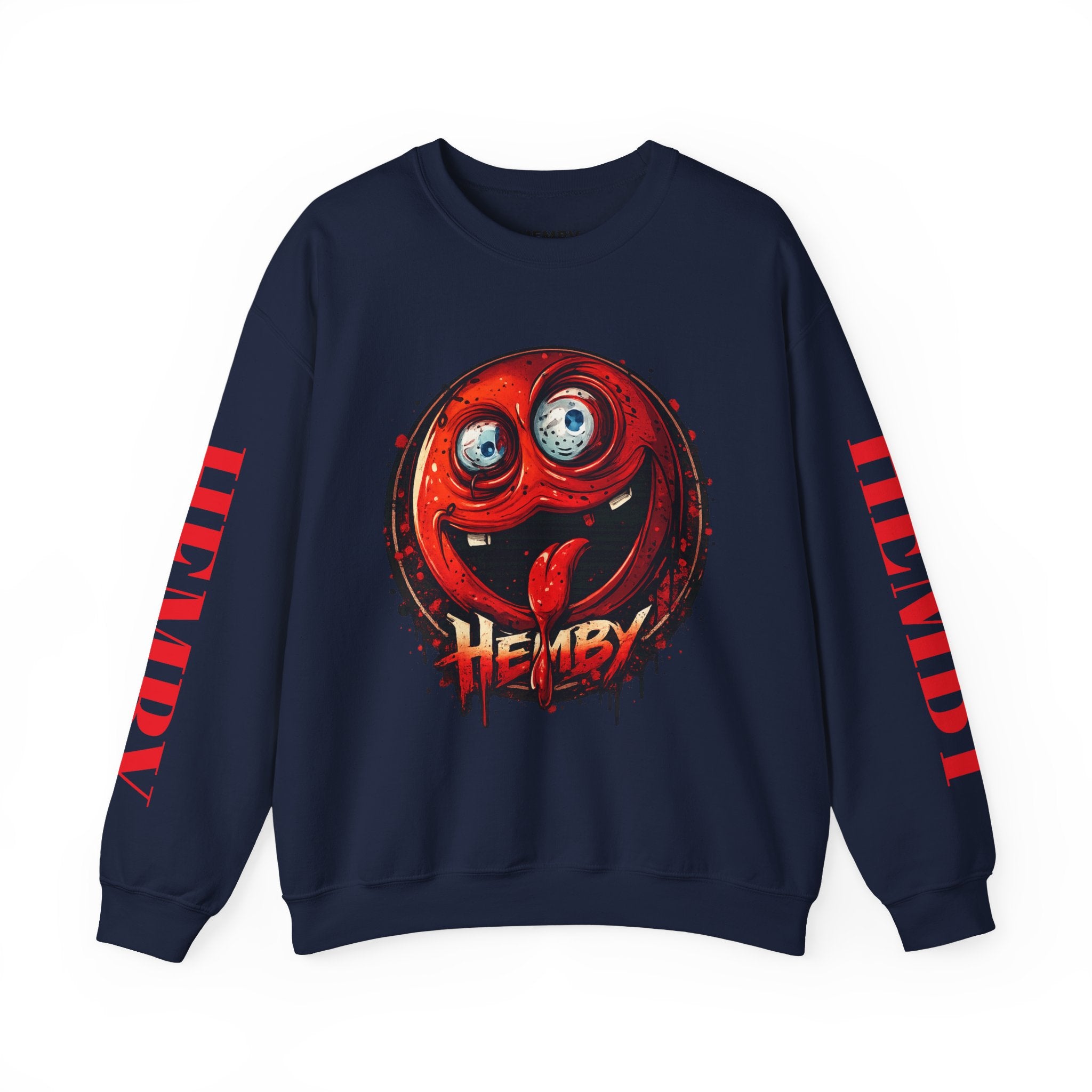 Smiling Red Ball Graphic Sweatshirt — 'HEMBY' Streetwear Crewneck
