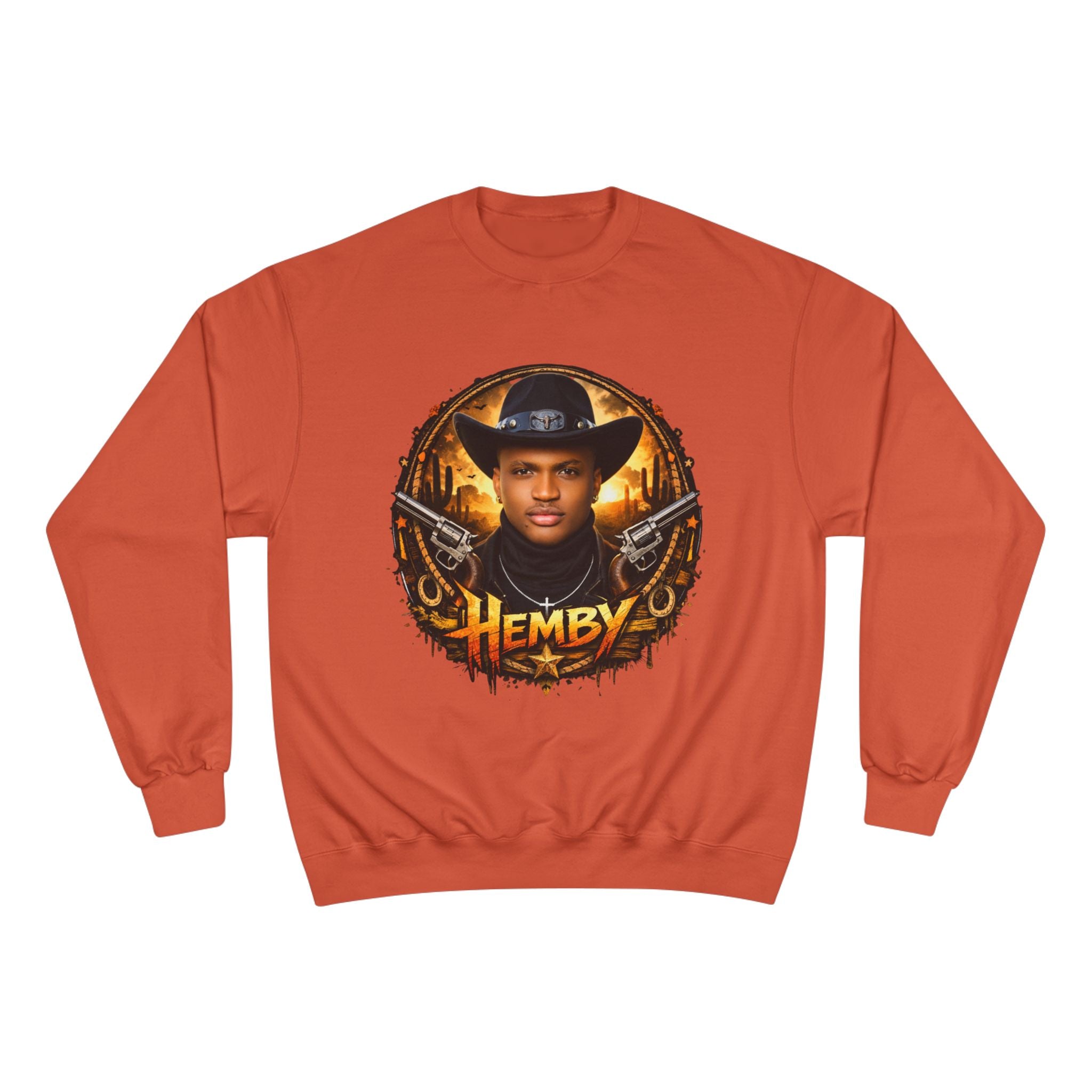Graphic Sweatshirt — Vintage Western Portrait "Hemby" Design