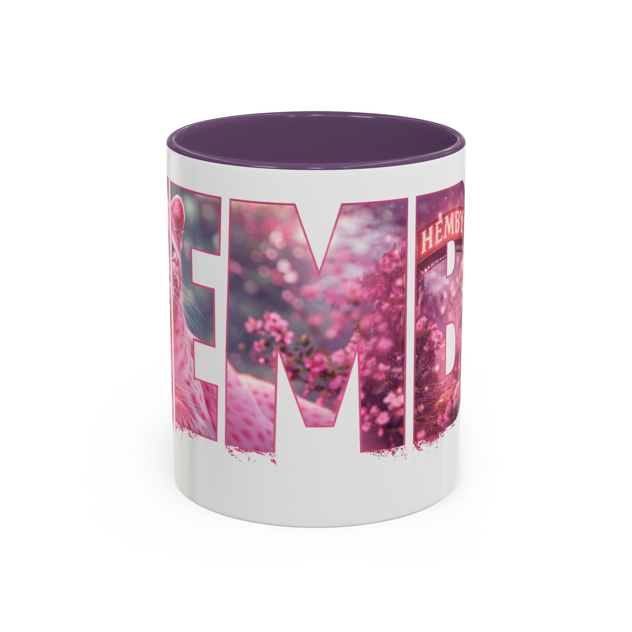 Accent Coffee Mug — 'Hemby' Floral Name Design (11/15oz)