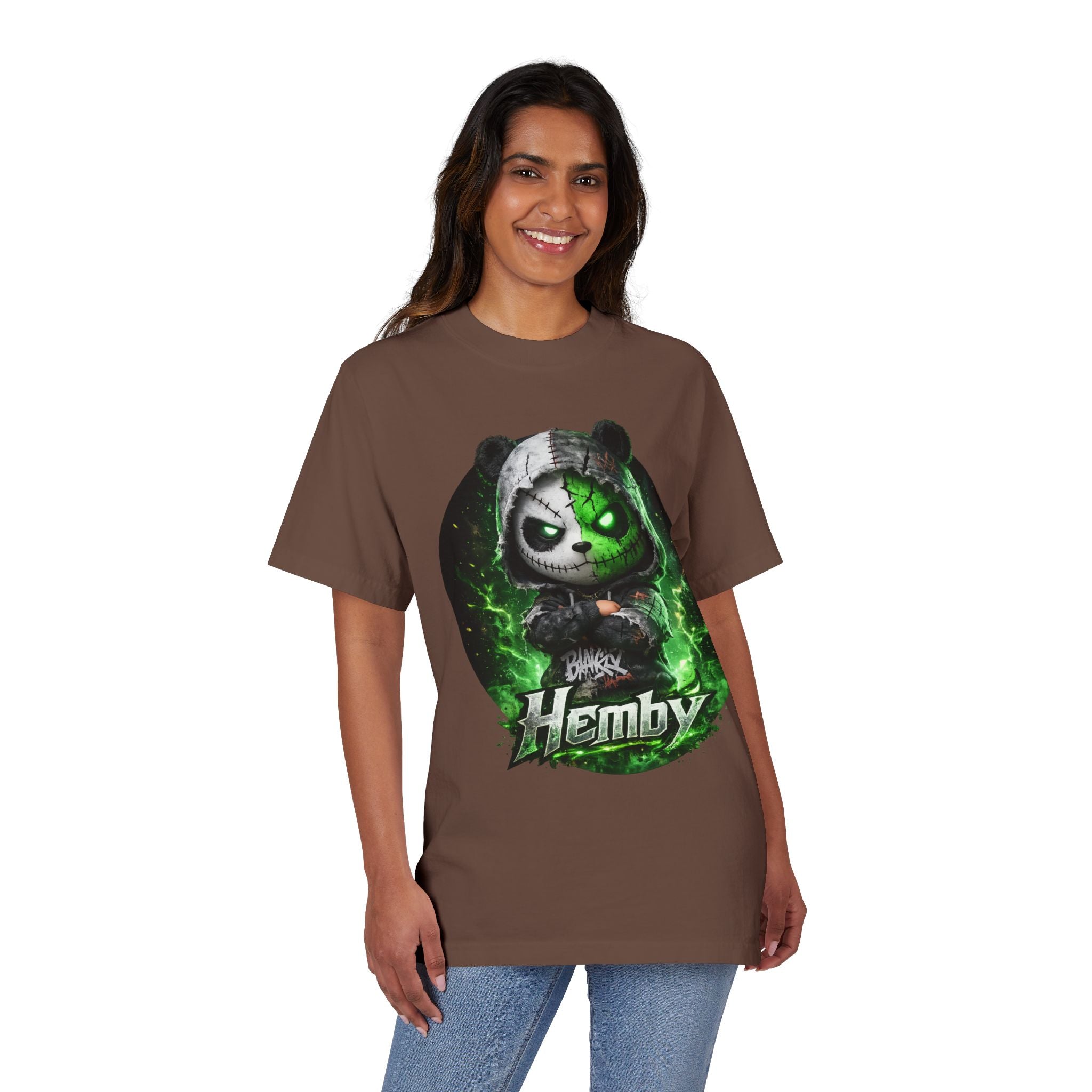 Distressed Neon Bear Graphic Sweatshirt — 'Hemby' Streetwear Crewneck