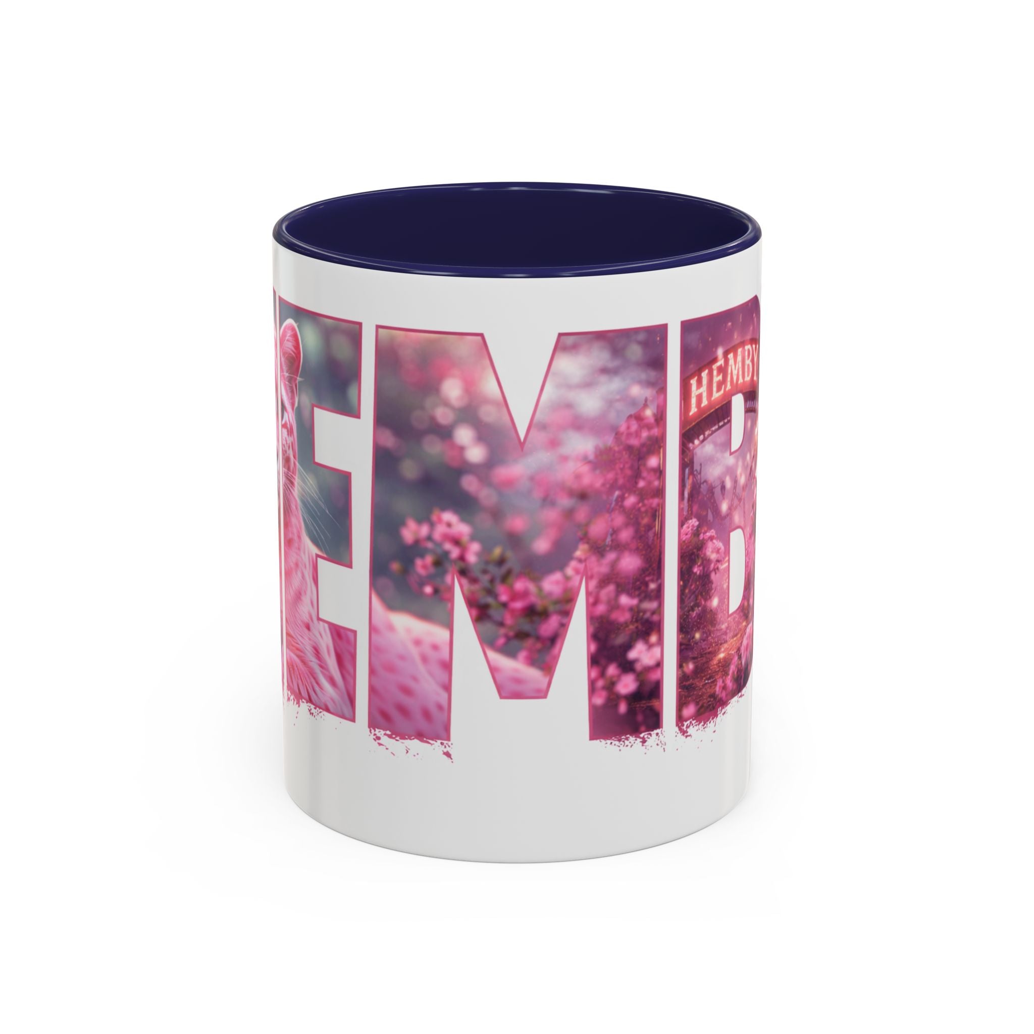 Accent Coffee Mug — 'Hemby' Floral Name Design (11/15oz)