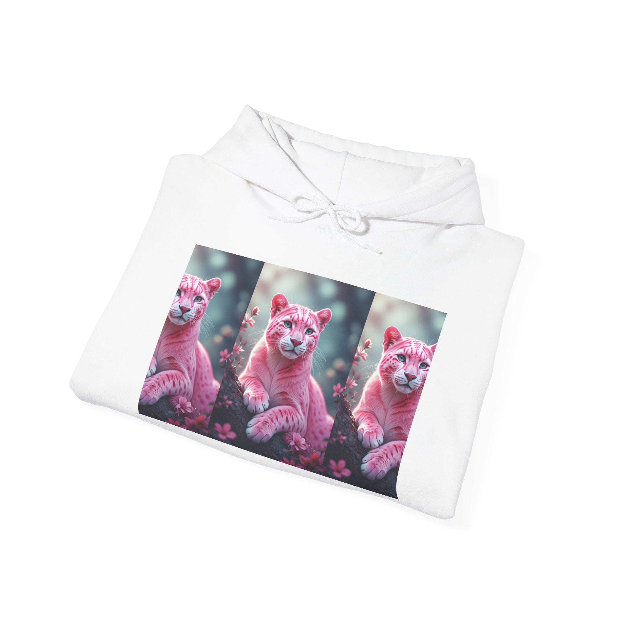 Pink Floral Cat Hoodie – 'HEMBY' Graphic Pullover