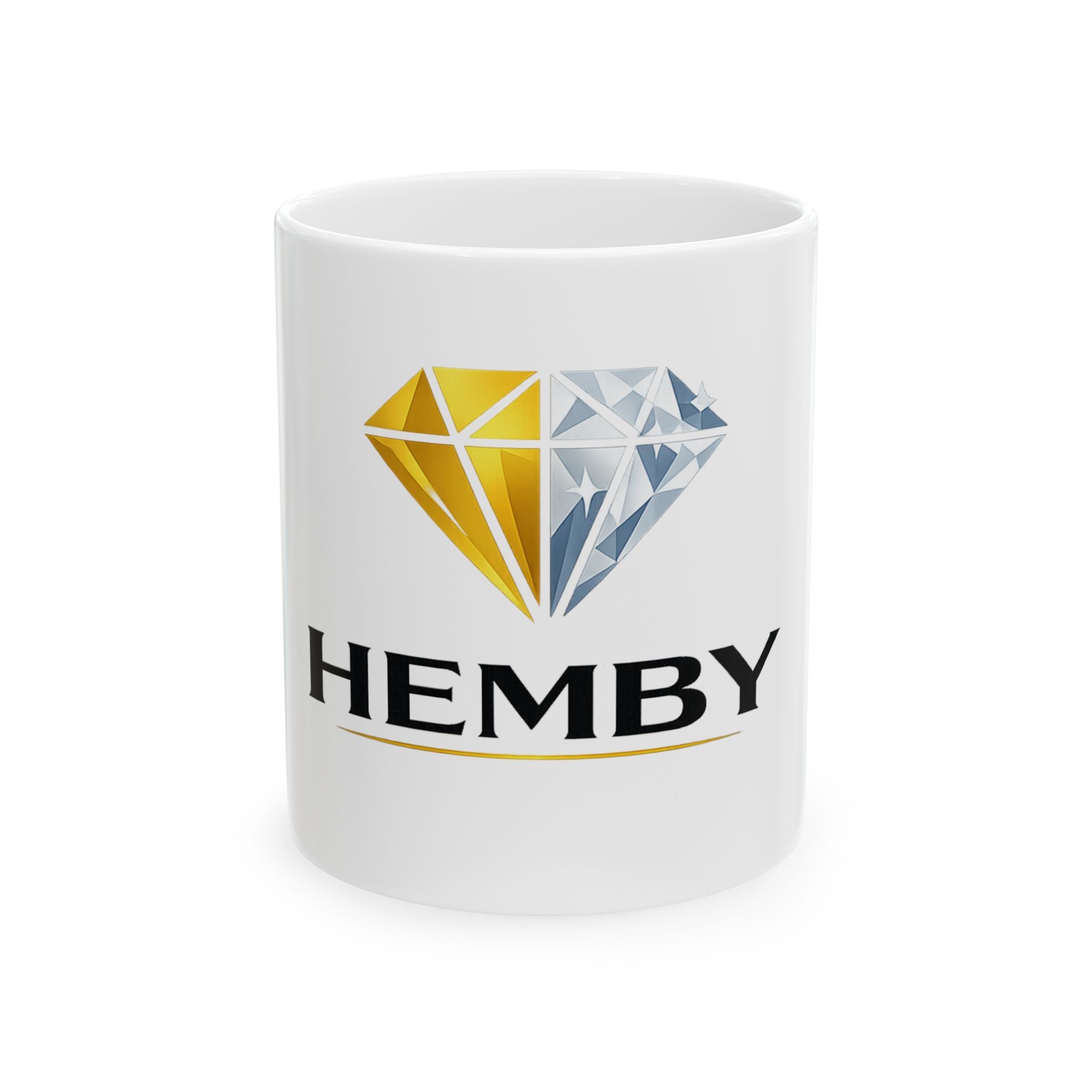 Hemby Diamond Logo Mug — Custom Ceramic Coffee Cup (11oz & 15oz)