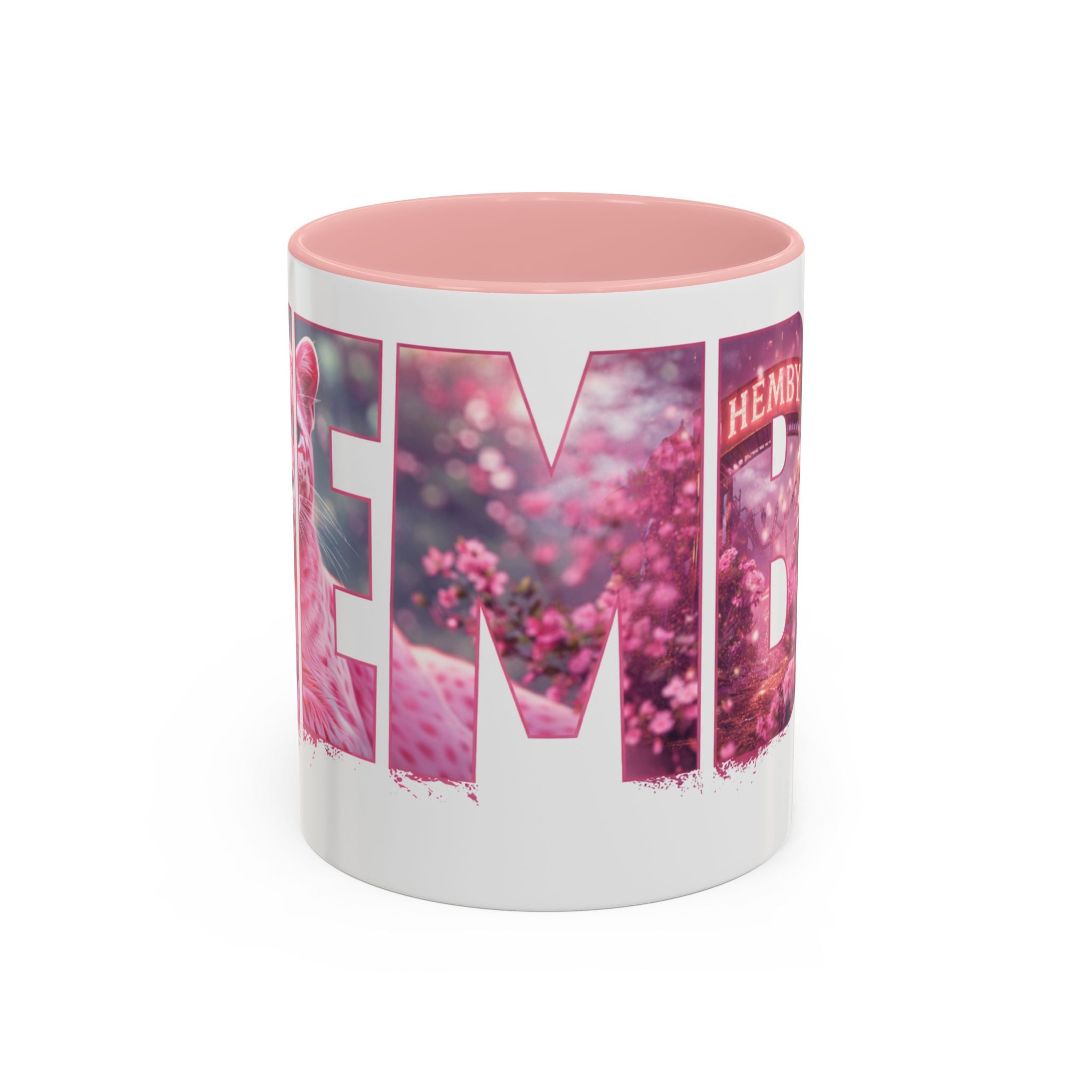 Accent Coffee Mug — 'Hemby' Floral Name Design (11/15oz)