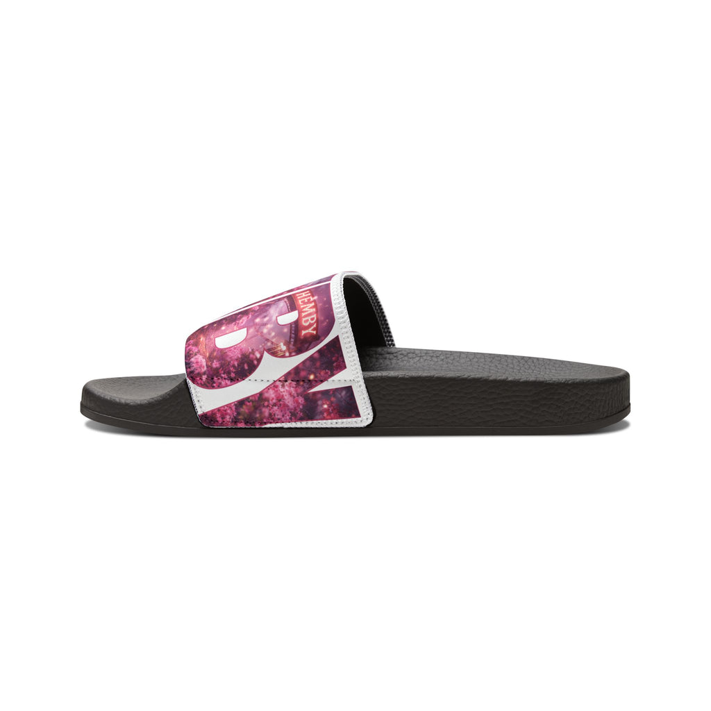 Galaxy Text Slide Sandals — Men's Removable-Strap Pool Slides