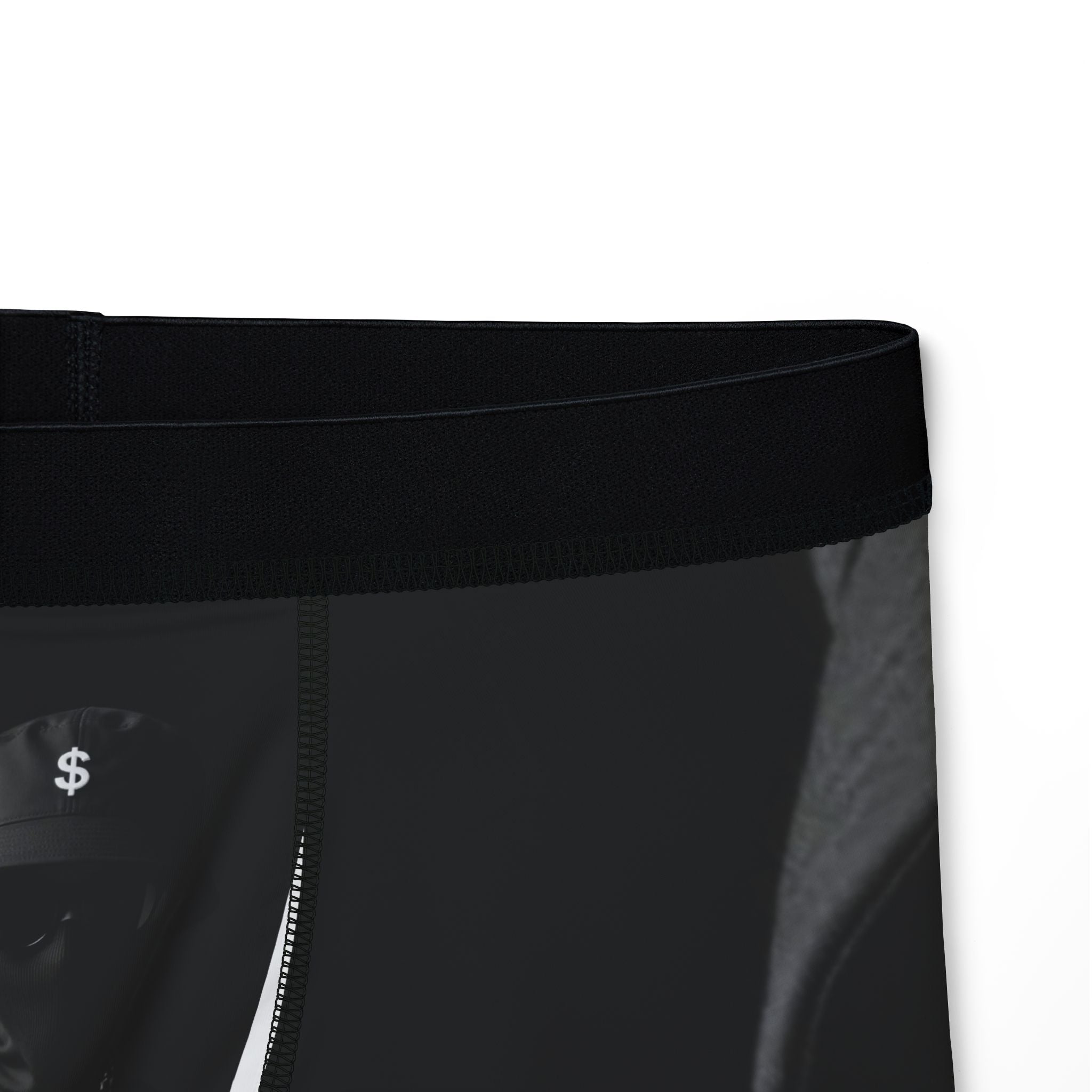 Black Graphic Boxer Briefs — Vintage Hip-Hop Photo Print