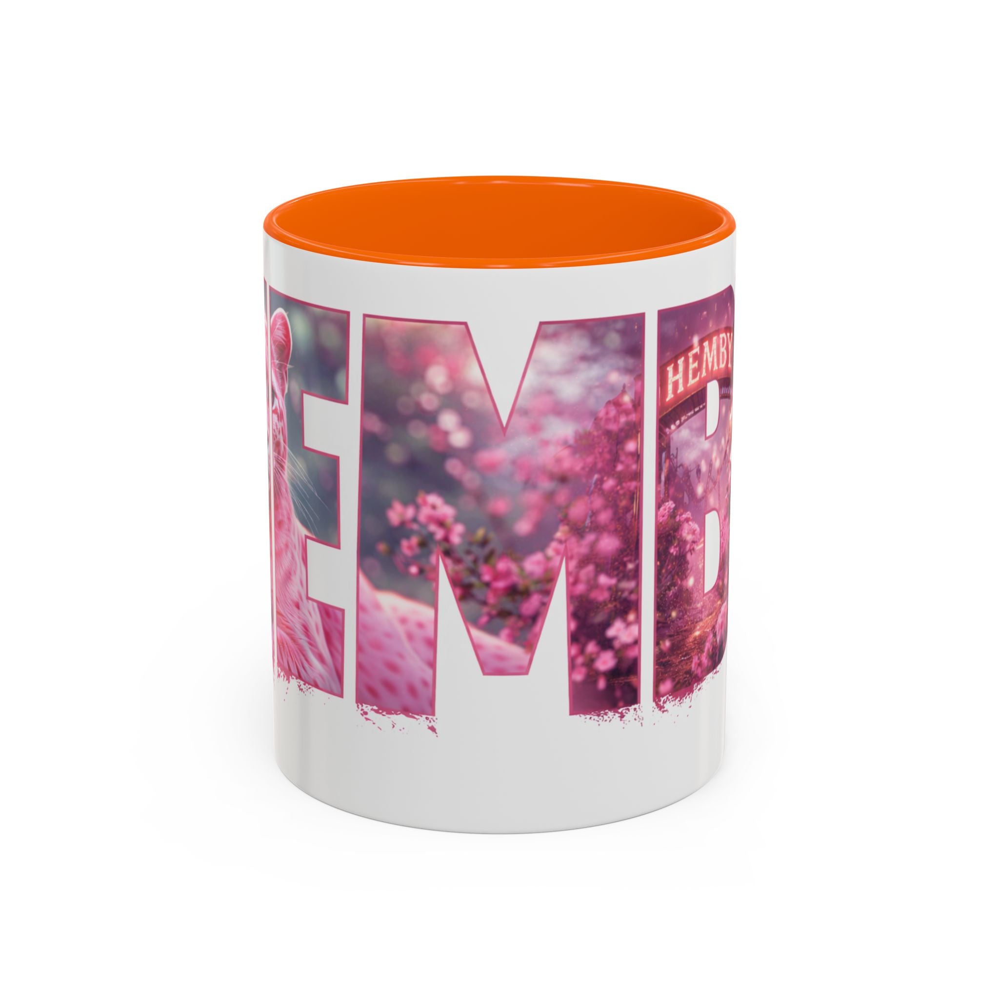 Accent Coffee Mug — 'Hemby' Floral Name Design (11/15oz)